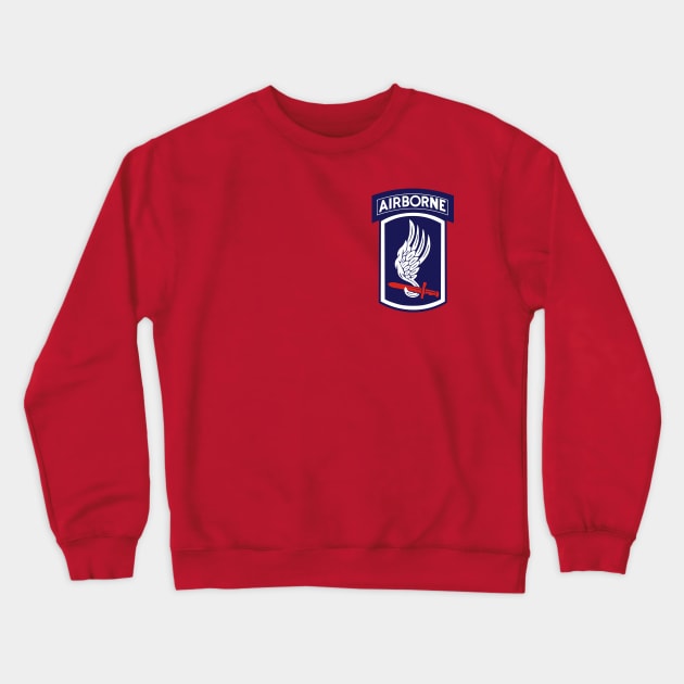 173rd Airborne (small logo) Crewneck Sweatshirt by Firemission45